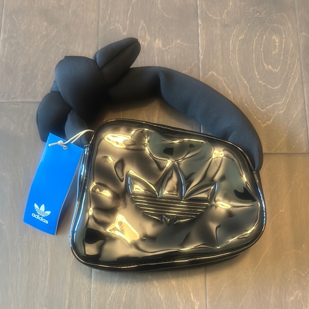 Adidas Black and Silver Women's Bag